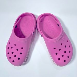 Kids original CROCS, size J1, pink. Used but in good condition.